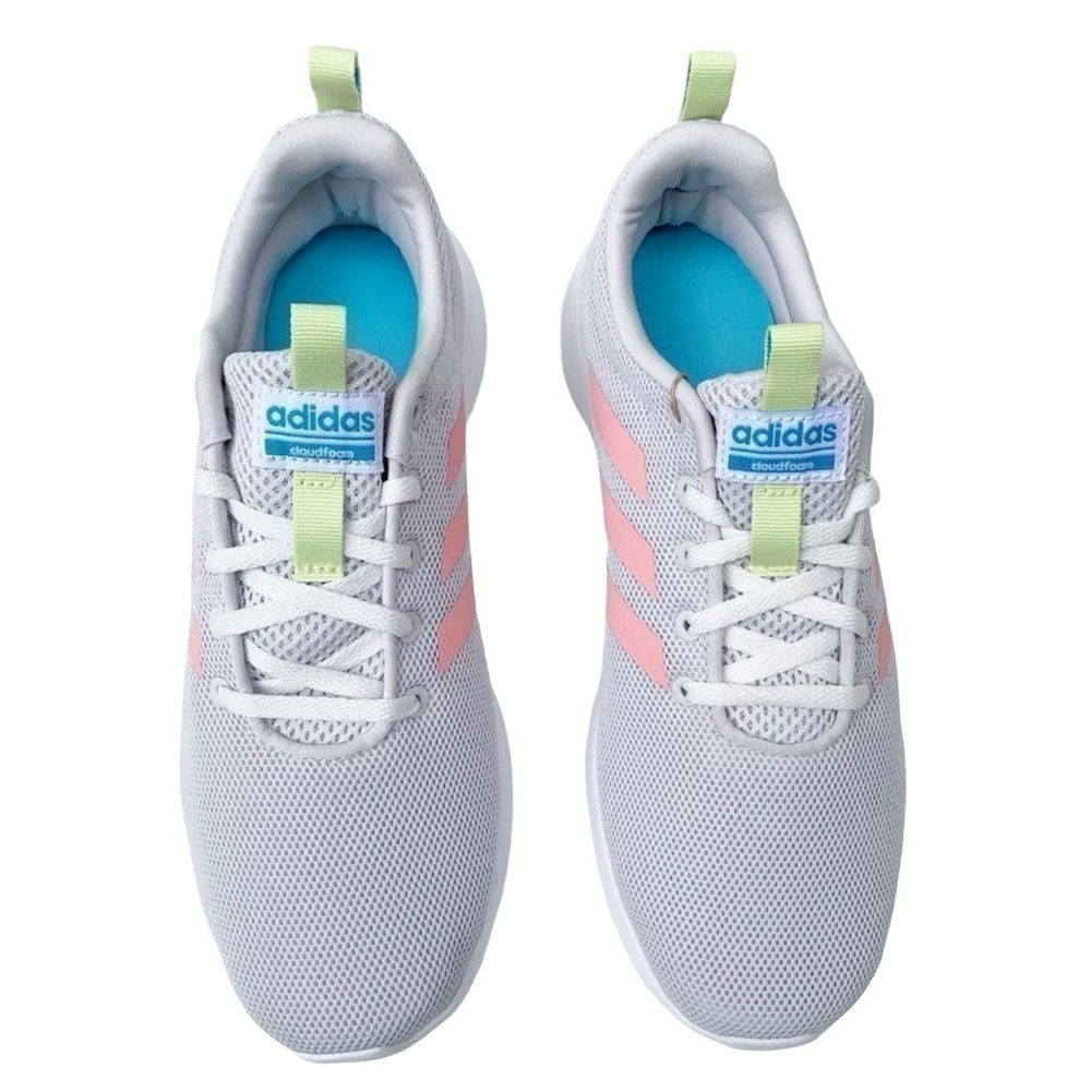 adidas Lite Racer CLN EG3049 Gray Pink Lace Up Running Shoes Size US 7.5 - Picture 5 of 12